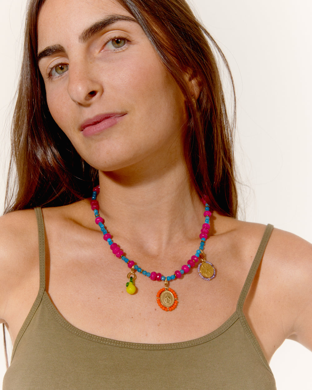 Colorful choker and delightful charms - Palas