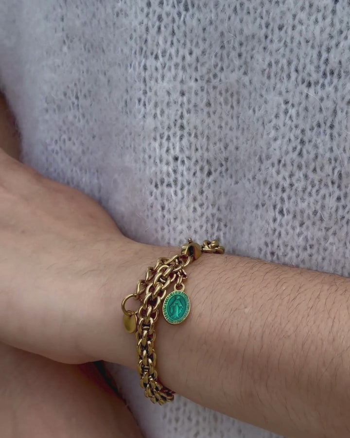 Coffret Brigitte Bracelet et Charm Mini Madonne Glazed