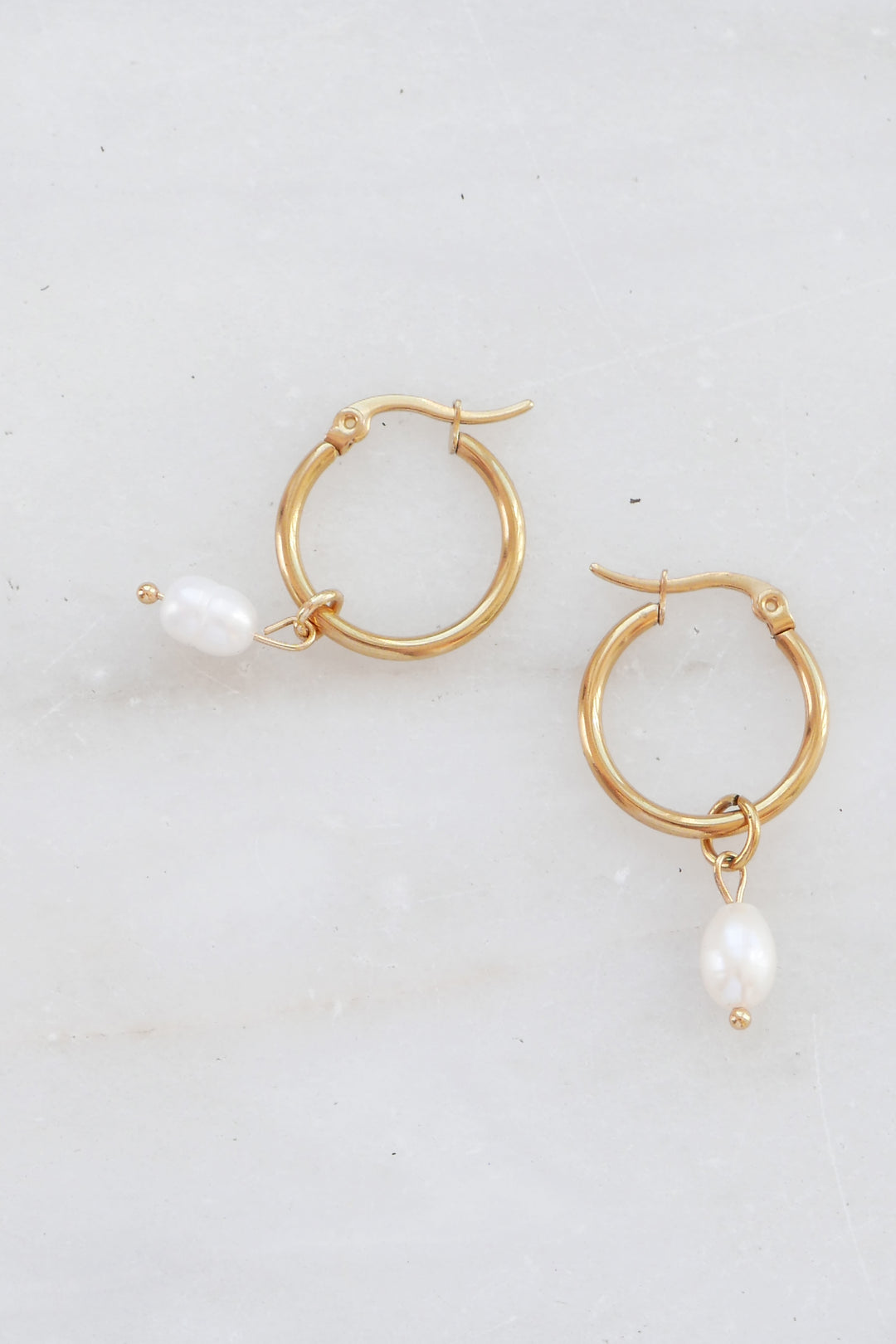 Pearly Hoop Earrings - Palas