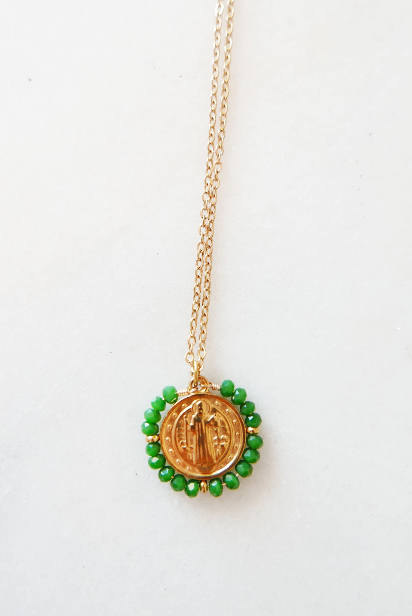 Santo Necklace - Emerald Green